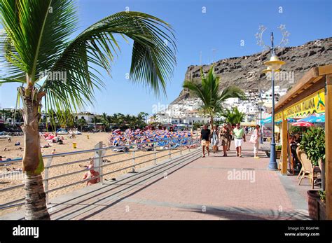 beach promenade view playa de mogan puerto de mogan mogan municipality gran canaria canary