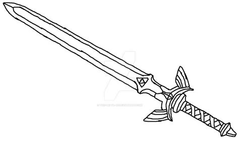 zelda master sword coloring pages