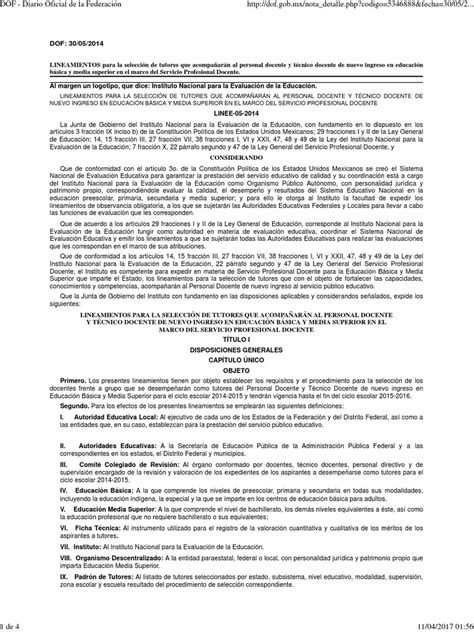 Dof Diario Oficial De La Federación Educación