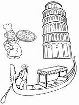 Italie Europe Colorare Kleurplaat Italy Monumenti Disegni Espagne Coloriages Gondel Malvorlagen Pisa Landkarte Bandiera Drapeau Tower Scuolagiocando Downloaden sketch template
