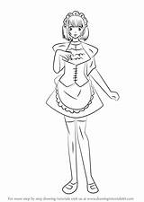 Maid Drawing Draw Sama Step Kaichou Wa Honoka Tutorials Sketch Anime Paintingvalley Drawingtutorials101 sketch template