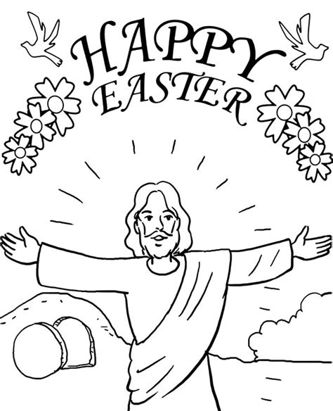 jesus resurrection coloring sheet topcoloringpagesnet