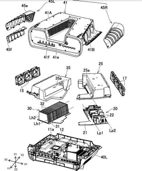 ps dev kit patent shows  cooling system  detail vapor chamber   fans