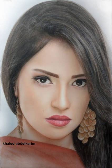 Portre Ressamı Khaled3ken رسم بورتريه الفنانة والمطربة يسرا رسم