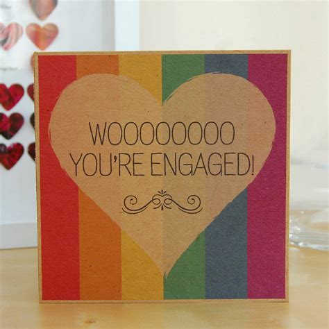 Wooo You Re Engaged Same Sex Engagement Card By Pink And Turquoise