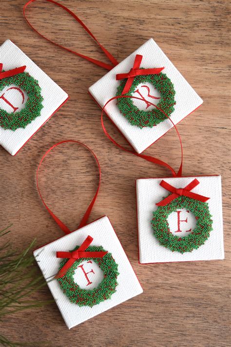 mini canvas christmas gift tags  cute easy