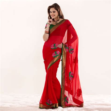 Gorgeous Red Saree Saree Designs Sarees For Girls Beautiful Outfits