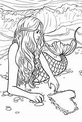 Realistic Mermaids Adult Meerjungfrau Erwachsene Auswählen Colorings Ausmalen Enchanting Bestcoloringpagesforkids sketch template