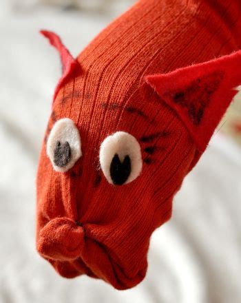 activities craft  fox  socks style sock puppet fox crafts