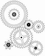 Cogs Gears Tandwiel Tekening Cog Zoeken Engineering Pixabay Clock sketch template