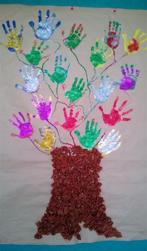 handprint tree craft idea  kids crafts  worksheets