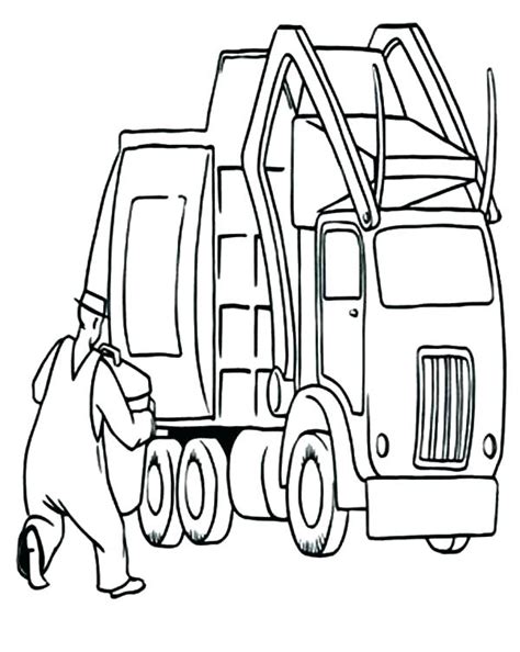 garbage truck coloring page  getcoloringscom  printable
