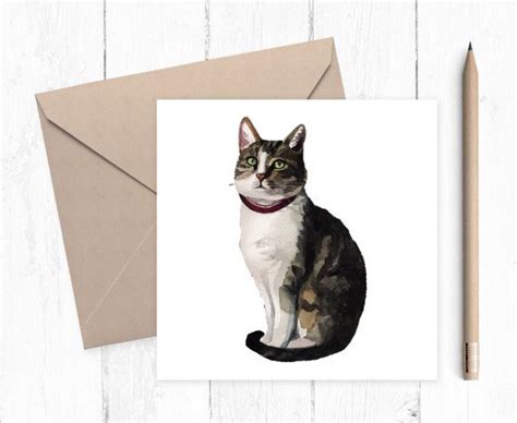 cat greeting card etsy cat birthday greeting card cat greeting