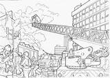 Fire Station Coloring Pages Colouring Popular sketch template
