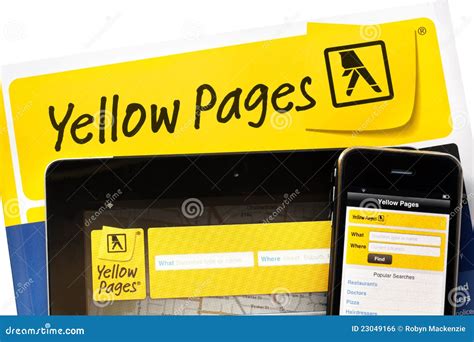 yellow pages  editorial photo image