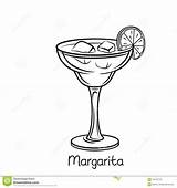 Margarita Cocktail Lime sketch template