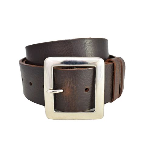 wide black leather belt   belt  square silver buckle