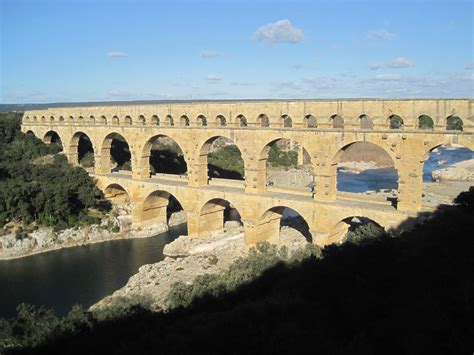 Wallpaper Pont Du Gard Roman Aqueduct