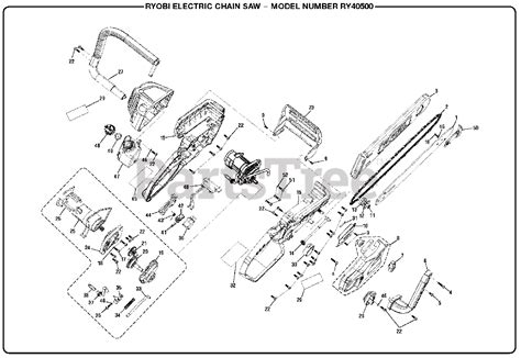 ryobi ry  ryobi  chainsaw general assembly parts lookup  diagrams partstree