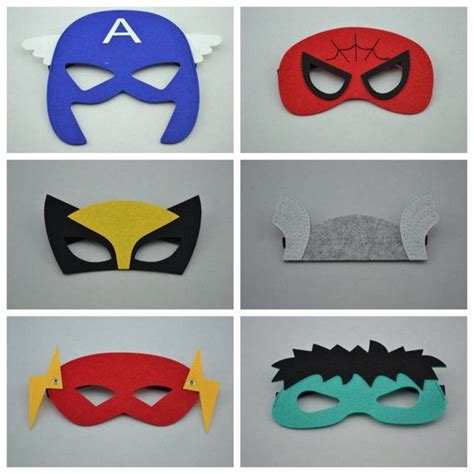 superhero felt masks kids super hero great  boy child arts