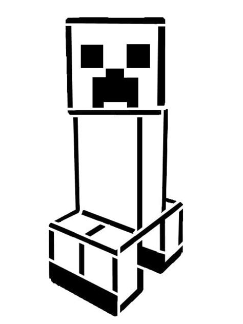 simple minecraft creeper coloring page  printable coloring pages