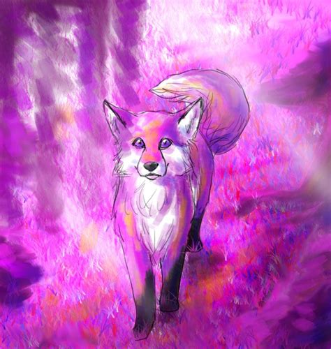 purple fox fox art cute fox  amazing moose art cute animals purple drawings backup alex