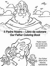 Nostro Pai Nosso Colorir Stampare Libri Document Bilingue Storie sketch template