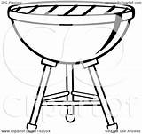 Grill Bbq Charcoal Clipart Cartoon Vector Coloring Royalty Toon Hit Weber Illustration Ber Pages Search sketch template