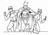 Batman Coloring Catwoman Pages Color sketch template