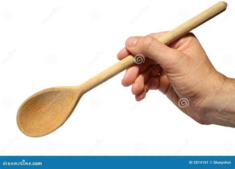 holding   wooden spoon stock image image  serve hold