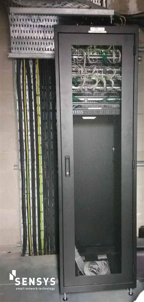 sensys technology completed cabling comms cabinet sensys
