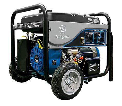 westinghouse  gasoline powered electric start portable generator  battery  home