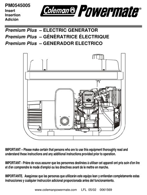 coleman  generator parts diagram diagram board