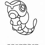 Caterpie Pokemon sketch template