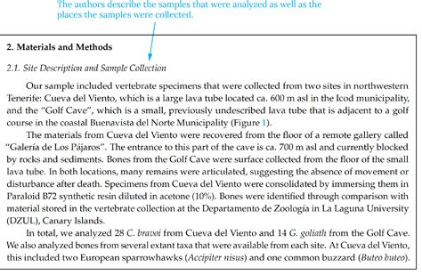 write  methods section