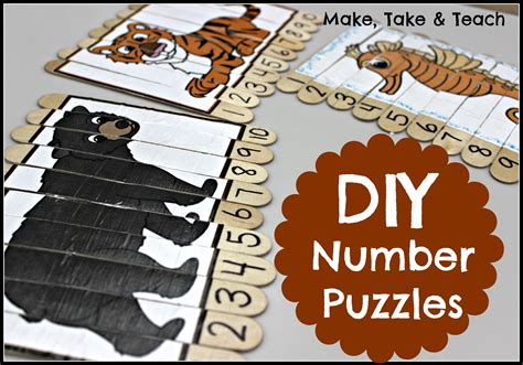 diy number puzzles   teach