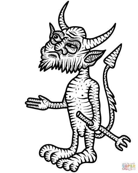 devil coloring page  printable coloring pages