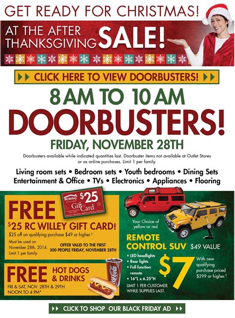 black friday doorbusters rc willey furniture store