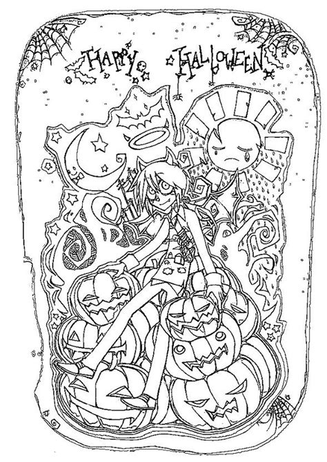 happy halloween coloring page  adults holiday halloween