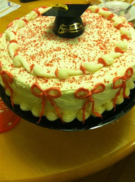my gf s red velvet buttercream cheesecake graduation cake delicious