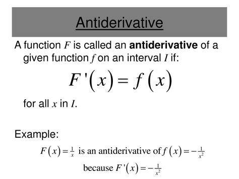 section  antiderivatives  indefinite integration