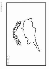 Cyprus Flag Coloring sketch template