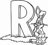 Coloring Pages Rabbit Preschool Letter Alphabet Kids Colouring Worksheets Printable Shape Drawing Template Print Robot Kindergarten Letters Clipart English Abc sketch template