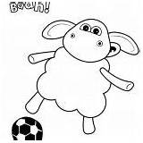 Timmy Shaun Sheep Coloring Baby Football Play sketch template
