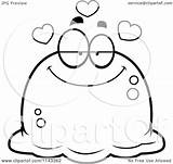 Blob Pudgy Infatuated Coloring Clipart Cartoon Outlined Vector Thoman Cory Clip Royalty Template sketch template