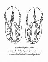 Moccasins sketch template