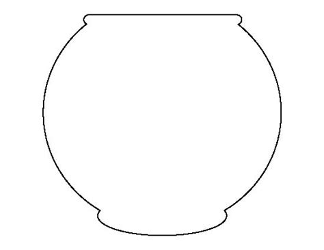 fish bowl pattern   printable outline  crafts creating