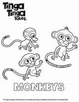 Tinga Tales Coloring Pages Colouring Monkeys Monkey Lovin Kid Kids Template Elephant Sheets African Divyajanani sketch template