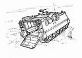 Coloring Vehicle Military Book sketch template