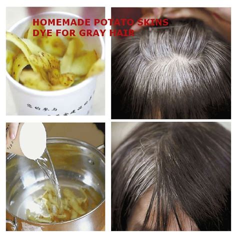 homemade potato skins dye for gray hair 1 grey hair